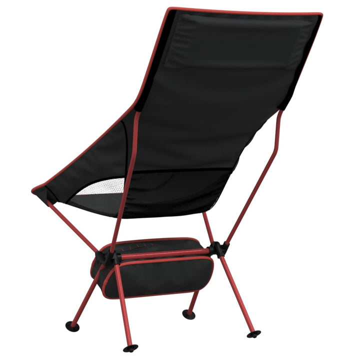 Scaune Camping Pliabile, 2 Buc., Negru, Textil Oxford /Aluminiu