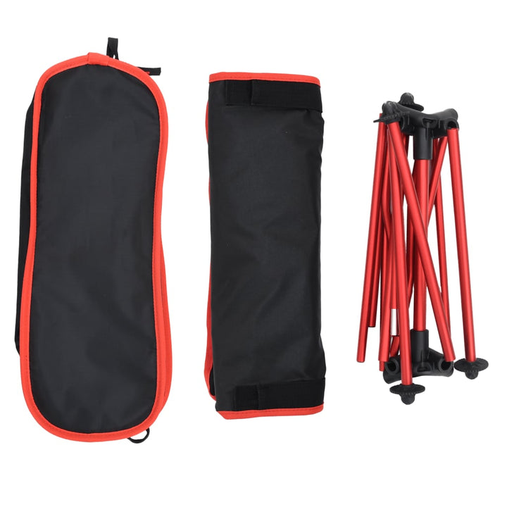 Scaune Camping Pliabile, 2 Buc., Negru, Textil Oxford /Aluminiu