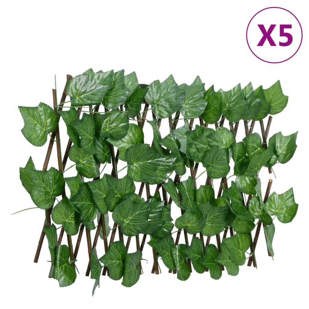 Spalier Frunze Struguri False Extensibil 5 Buc Verde