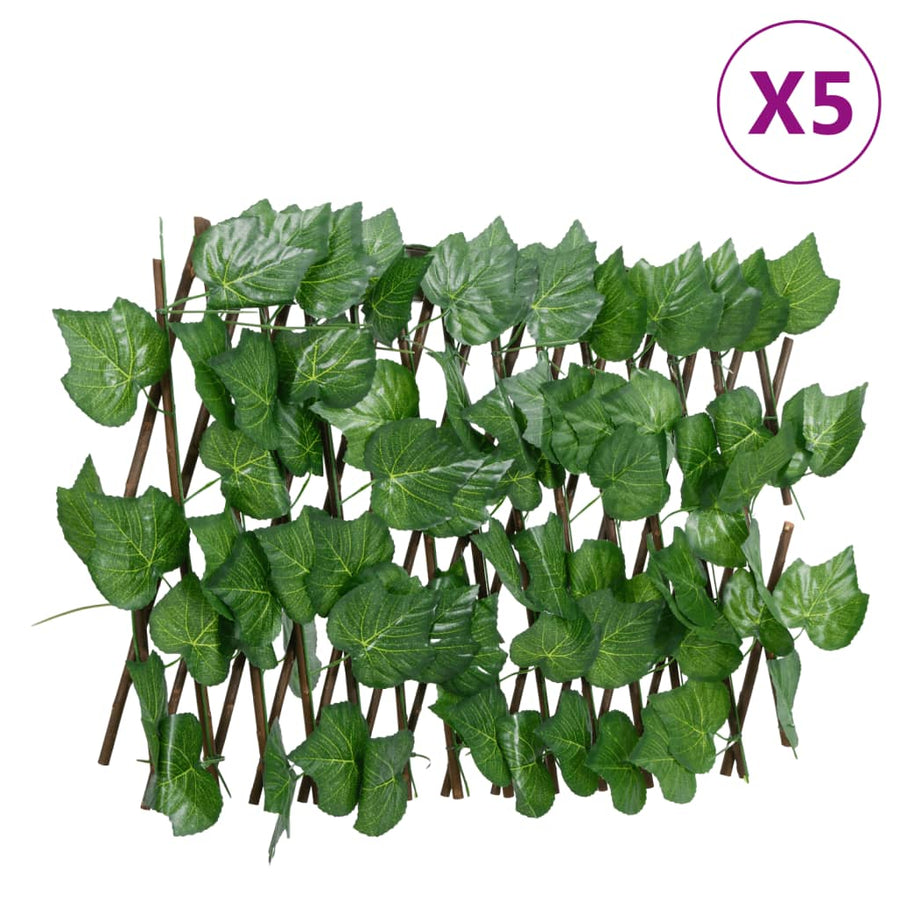 Spalier Frunze Struguri False Extensibil 5 Buc Verde