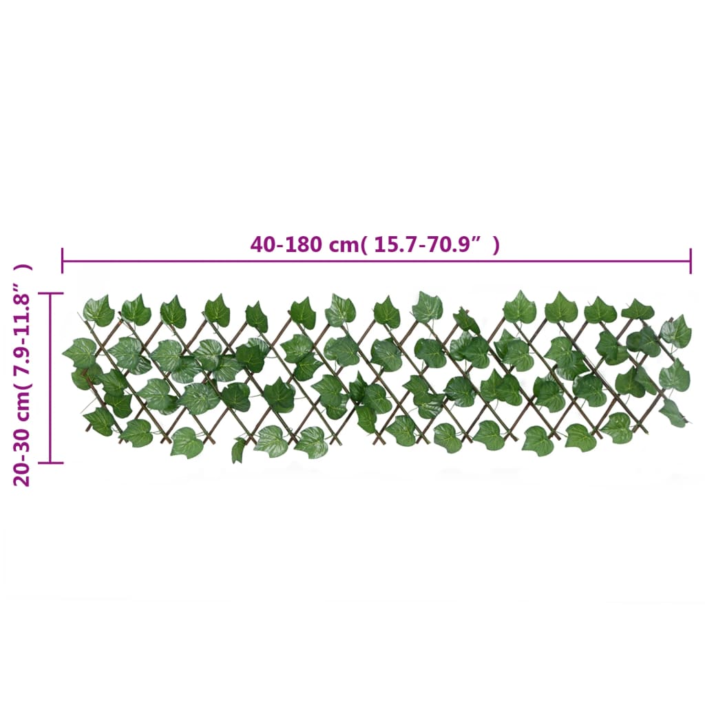 Spalier Frunze Struguri False Extensibil 5 Buc Verde