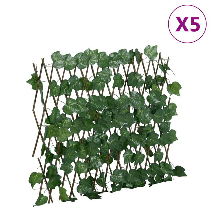 Spalier Frunze Struguri False Extensibil 5 Buc Verde