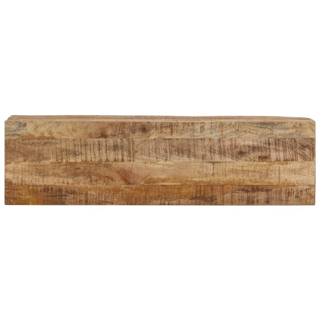 Masă Consolă, 110X30X75 Cm, Lemn Masiv De Mango Brut Și Fier