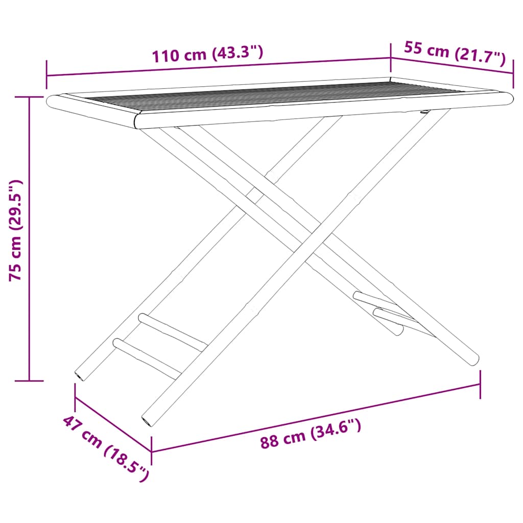 Set De Bistro Pliabil, 5 Piese, Cu Perne , Bambus