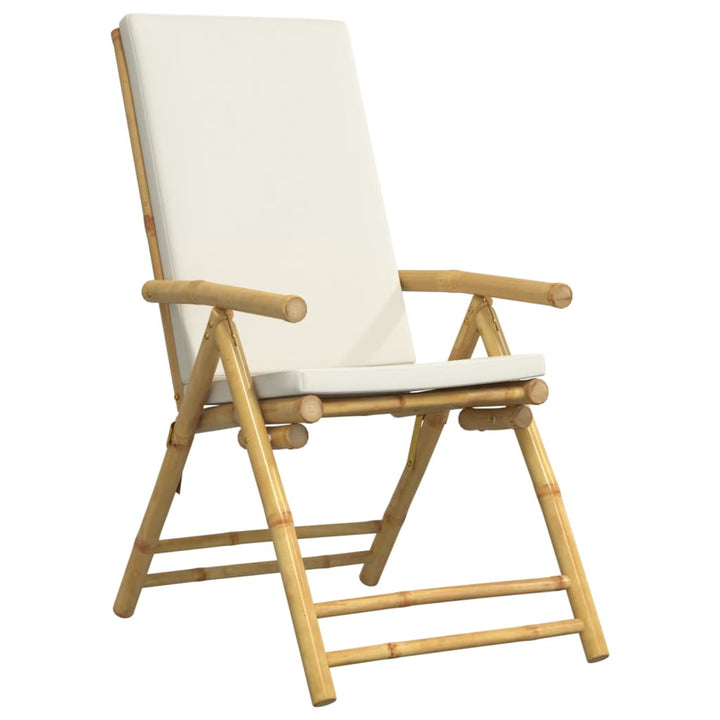 Set De Bistro Pliabil, 3 Piese, Cu Perne , Bambus