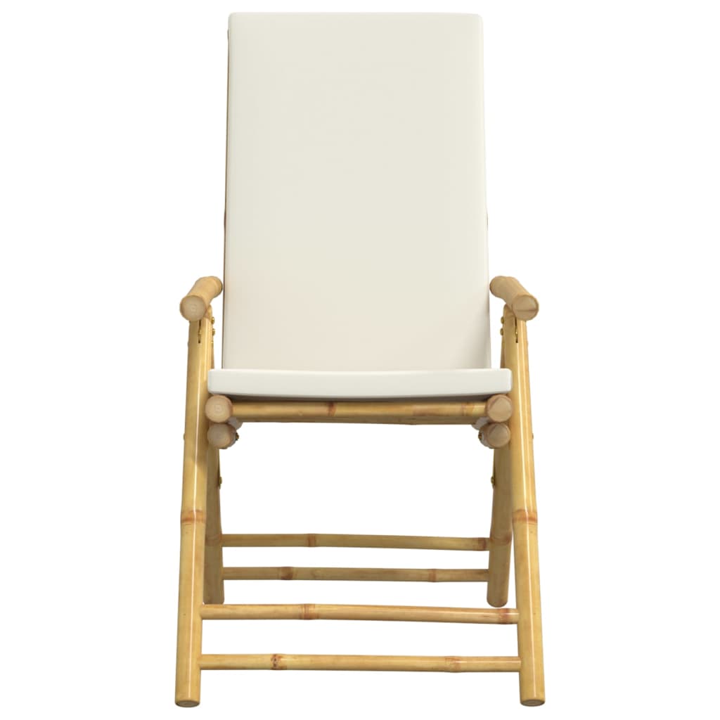 Set De Bistro Pliabil, 3 Piese, Cu Perne , Bambus