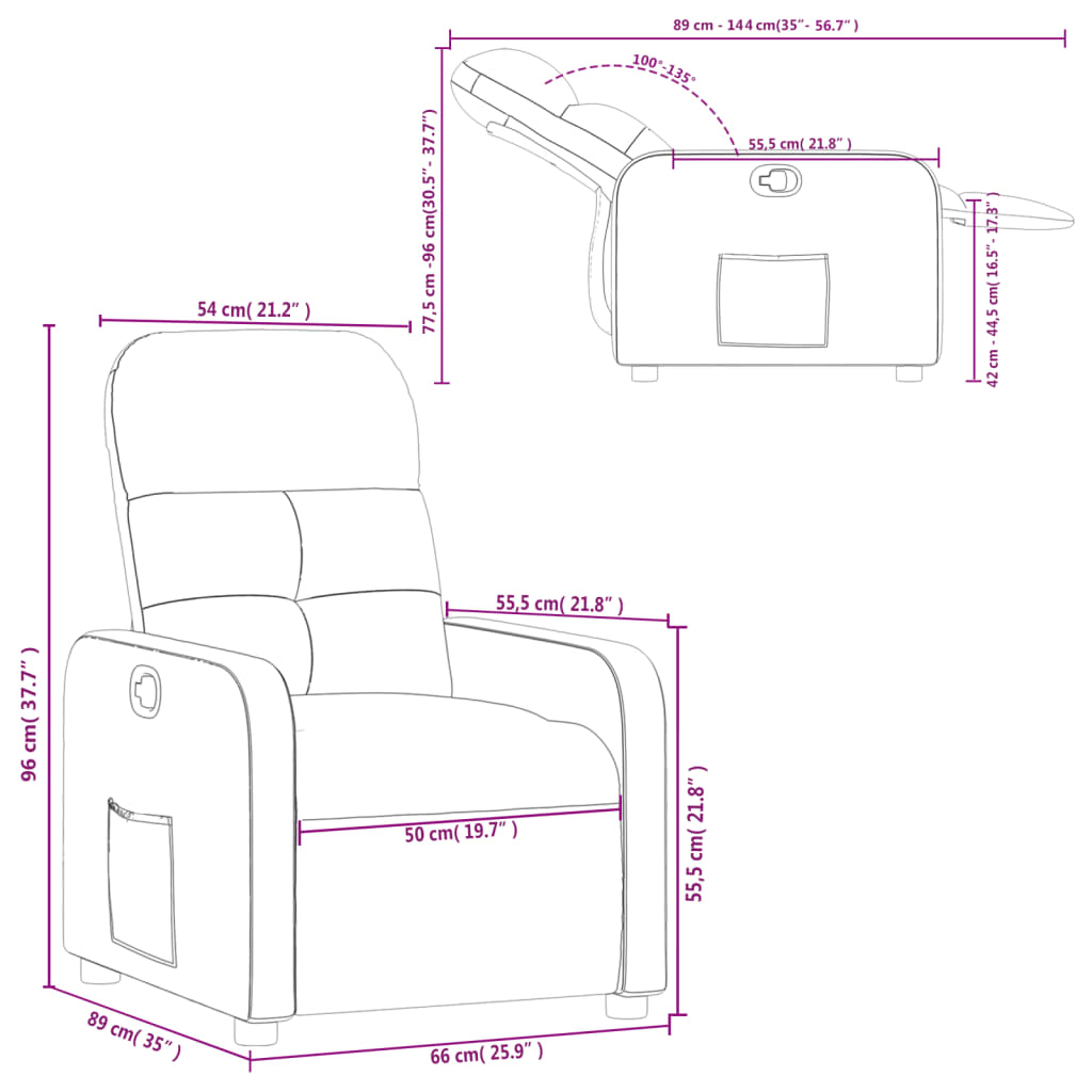 Fotoliu Rabatabil, , Material Textil