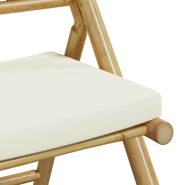 Set De Bistro Pliabil, 3 Piese, Cu Perne , Bambus