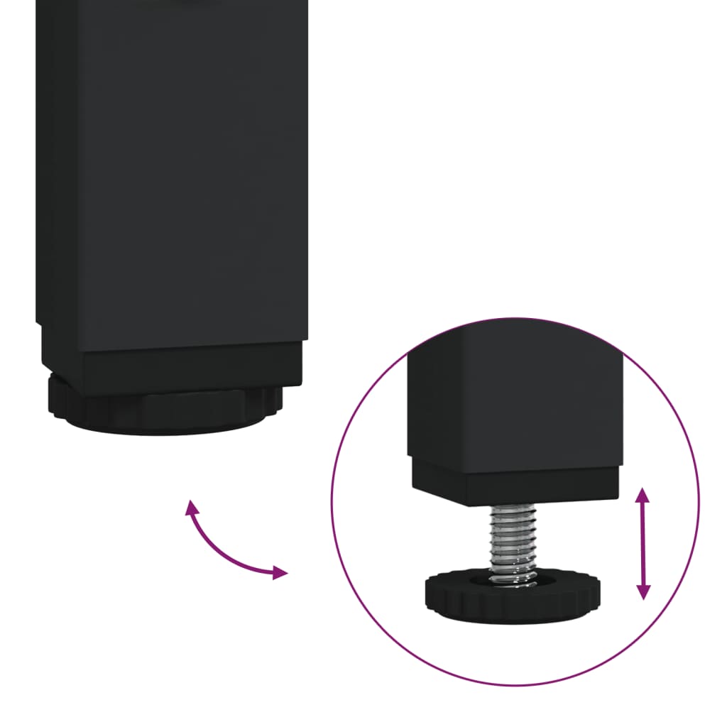 Birou 100X45X76Cm Lemn Compozit/Oțel Vopsit Electrostatic