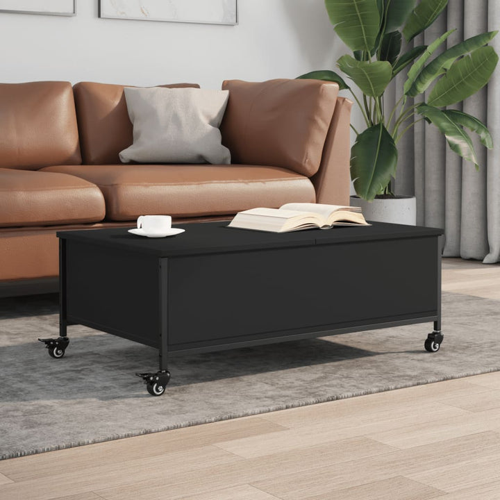 Măsuță Cafea Cu Roți 91X55X34 Cm Lemn Prelucrat