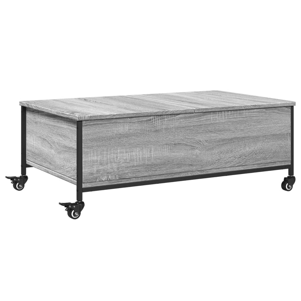 Măsuță Cafea Cu Roți 91X55X34 Cm Lemn Prelucrat