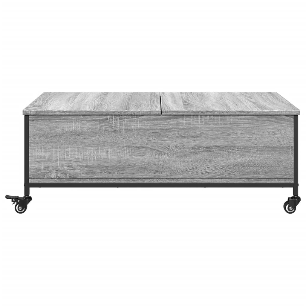 Măsuță Cafea Cu Roți 91X55X34 Cm Lemn Prelucrat