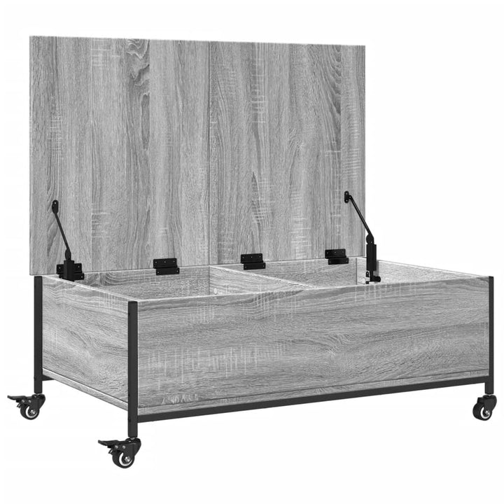 Măsuță Cafea Cu Roți 91X55X34 Cm Lemn Prelucrat