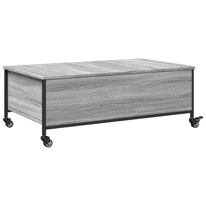 Măsuță Cafea Cu Roți 91X55X34 Cm Lemn Prelucrat