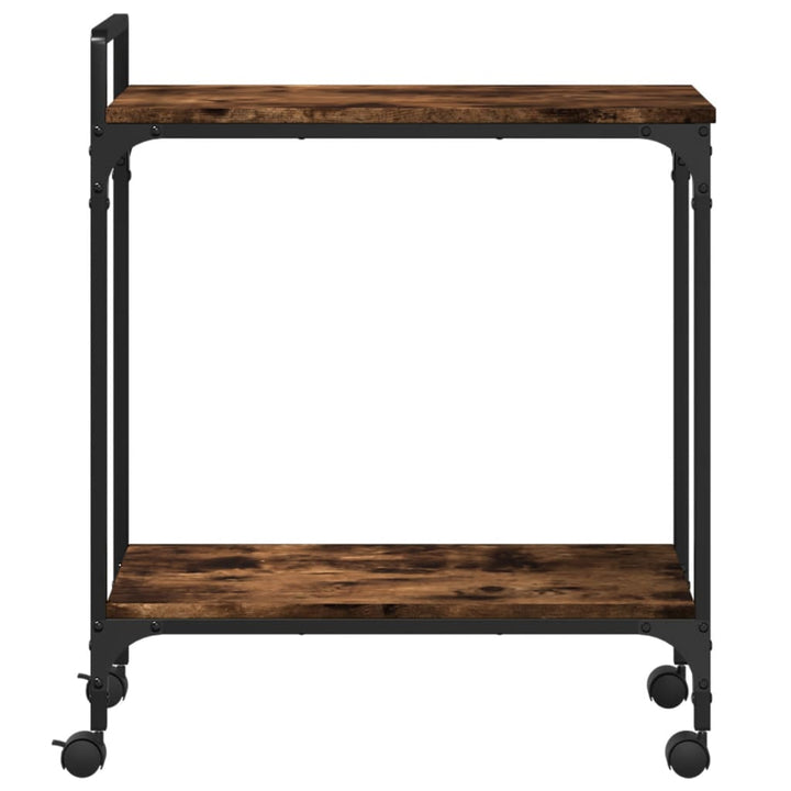 Cărucior De Bucătărie Stejar Fumuriu60,5X31X72,5Cm Lemnprelucrat
