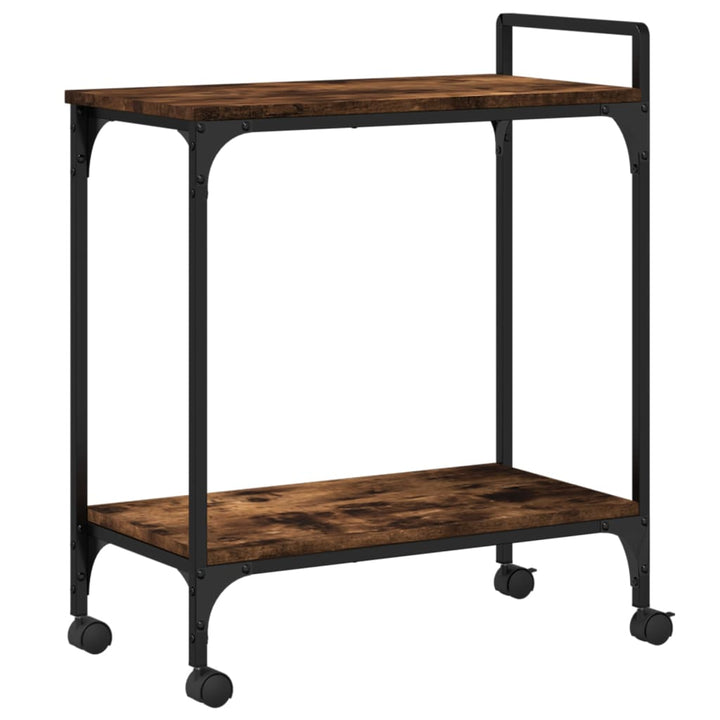 Cărucior De Bucătărie Stejar Fumuriu60,5X31X72,5Cm Lemnprelucrat