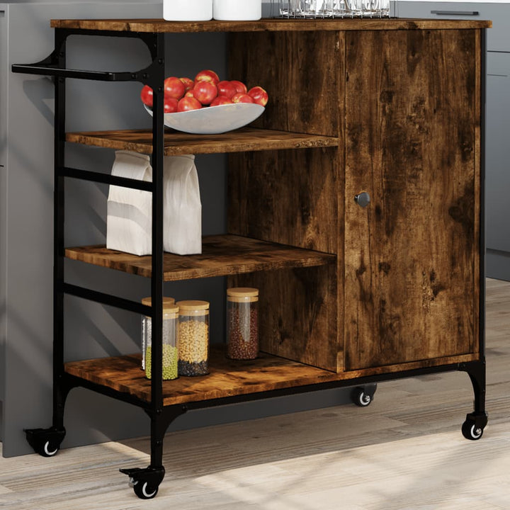 Cărucior De Bucătărie, Gri Sonoma87,5X38,5X84,5Cm Lemn Prelucrat