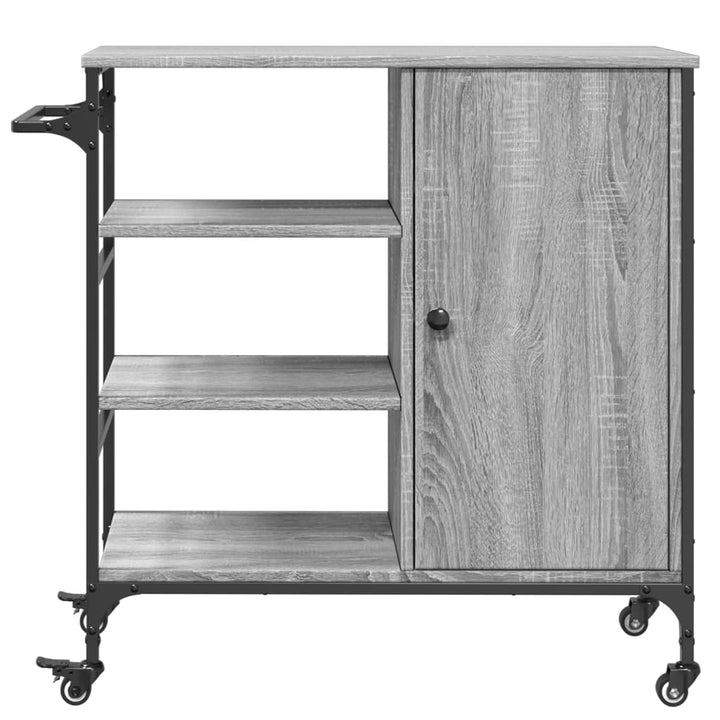 Cărucior De Bucătărie, Gri Sonoma87,5X38,5X84,5Cm Lemn Prelucrat