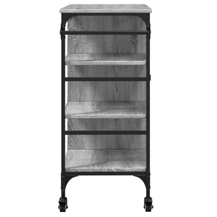 Cărucior De Bucătărie, Gri Sonoma87,5X38,5X84,5Cm Lemn Prelucrat