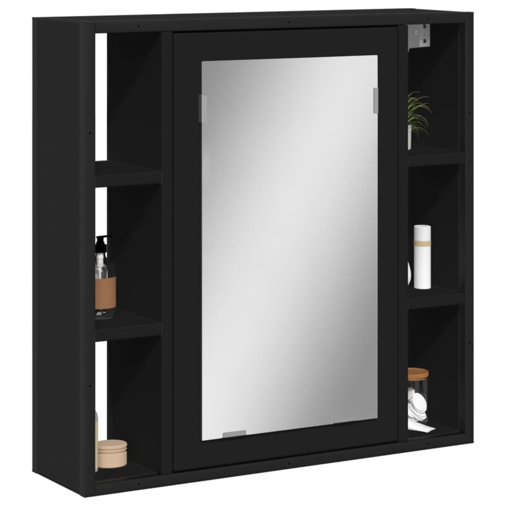 Dulap De Baie Cu Oglindă Gri Sonoma 60X16X60 Cm Lemn Compozit
