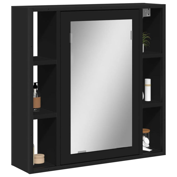 Dulap De Baie Cu Oglindă Gri Sonoma 60X16X60 Cm Lemn Compozit