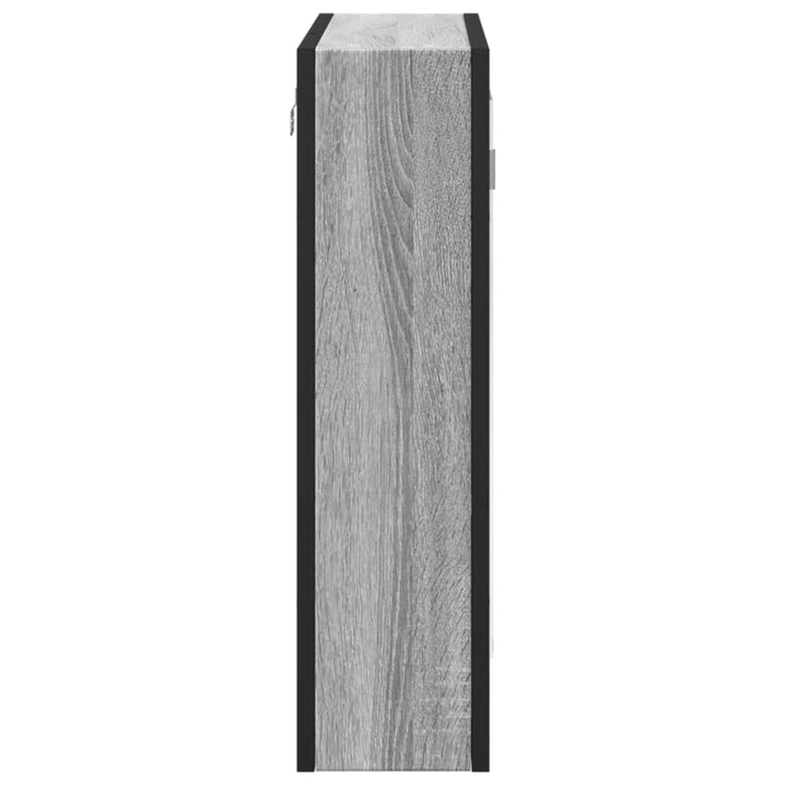 Dulap De Baie Cu Oglindă Gri Sonoma 60X16X60 Cm Lemn Compozit