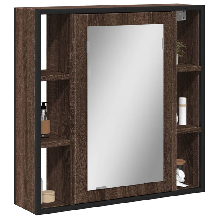 Dulap De Baie Cu Oglindă Gri Sonoma 60X16X60 Cm Lemn Compozit