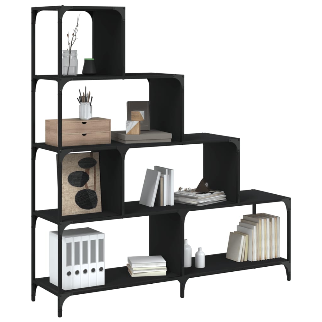 Bibliotecă Cu 4 Niveluri Gri Sonoma 139X33,5X149 Cm Lemn