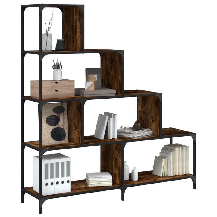Bibliotecă Cu 4 Niveluri Gri Sonoma 139X33,5X149 Cm Lemn