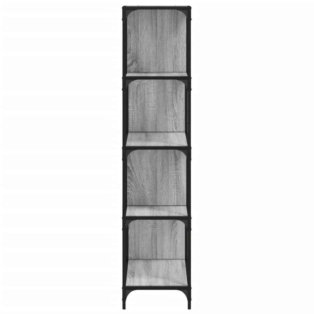 Bibliotecă Cu 4 Niveluri Gri Sonoma 139X33,5X149 Cm Lemn