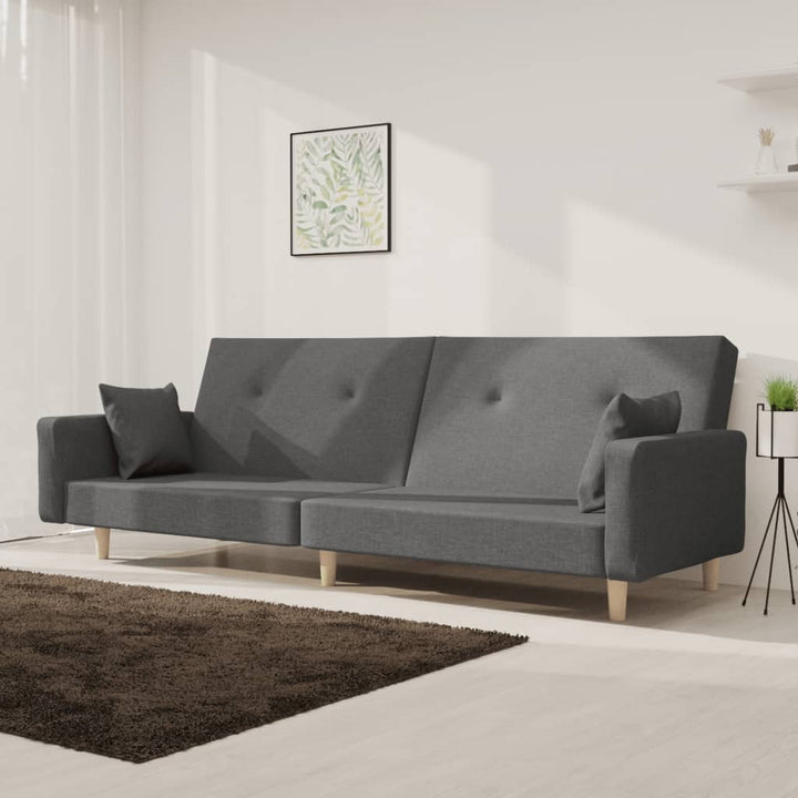 Canapea Extensibilă Cu 2 Locuri, 2 Perne, , Textil