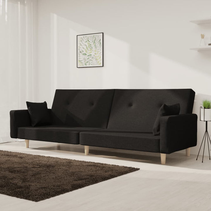 Canapea Extensibilă Cu 2 Locuri, 2 Perne, , Textil