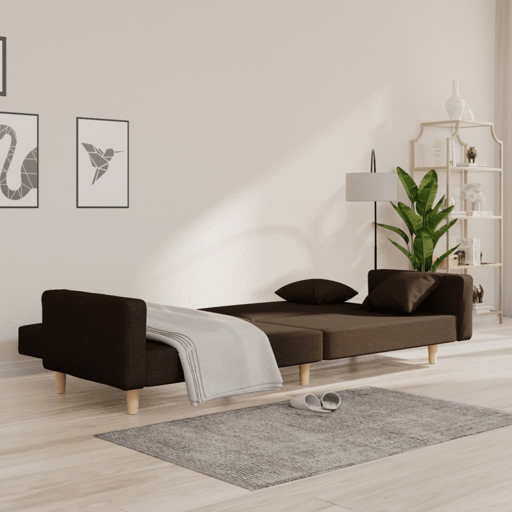 Canapea Extensibilă Cu 2 Locuri, 2 Perne, , Textil