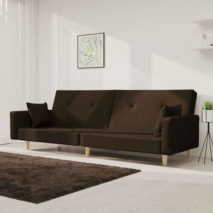 Canapea Extensibilă Cu 2 Locuri, 2 Perne, , Textil