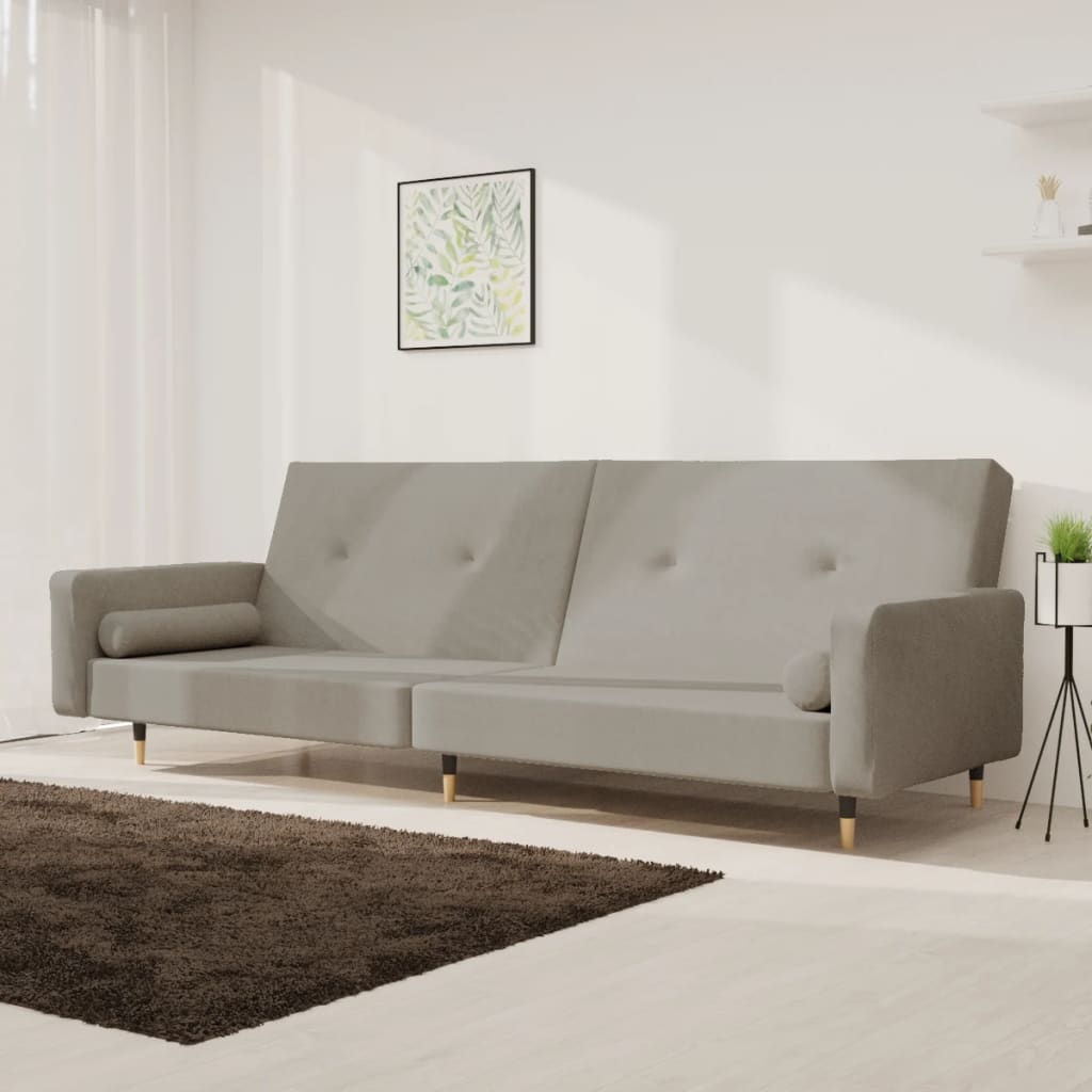 Canapea Extensibilă Cu 2 Locuri, 2 Perne, , Catifea