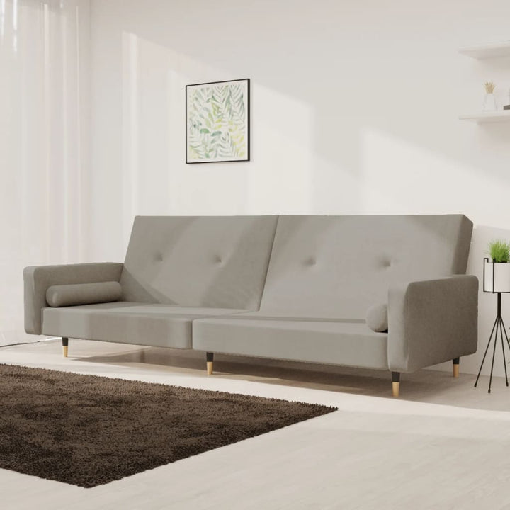 Canapea Extensibilă Cu 2 Locuri, 2 Perne, , Catifea