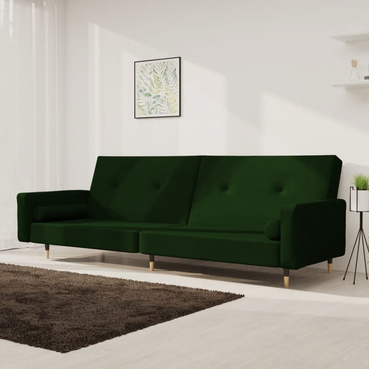 Canapea Extensibilă Cu 2 Locuri, 2 Perne, , Catifea