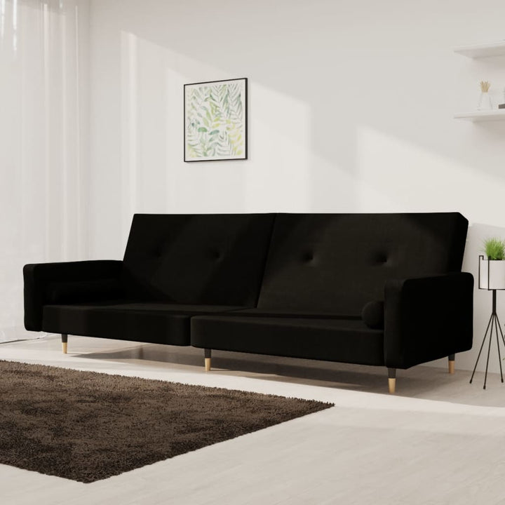 Canapea Extensibilă Cu 2 Locuri, 2 Perne, , Catifea