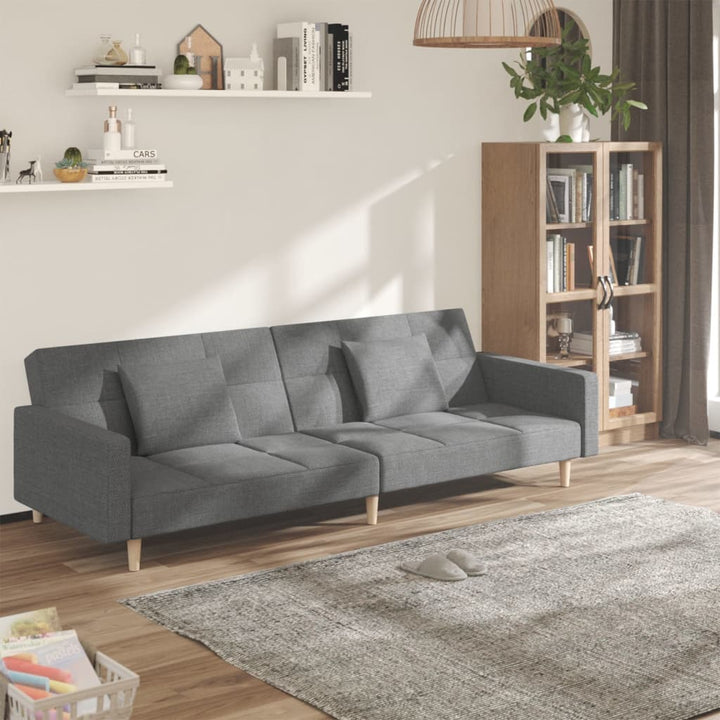 Canapea Extensibilă Cu 2 Locuri, 2 Perne, , Textil