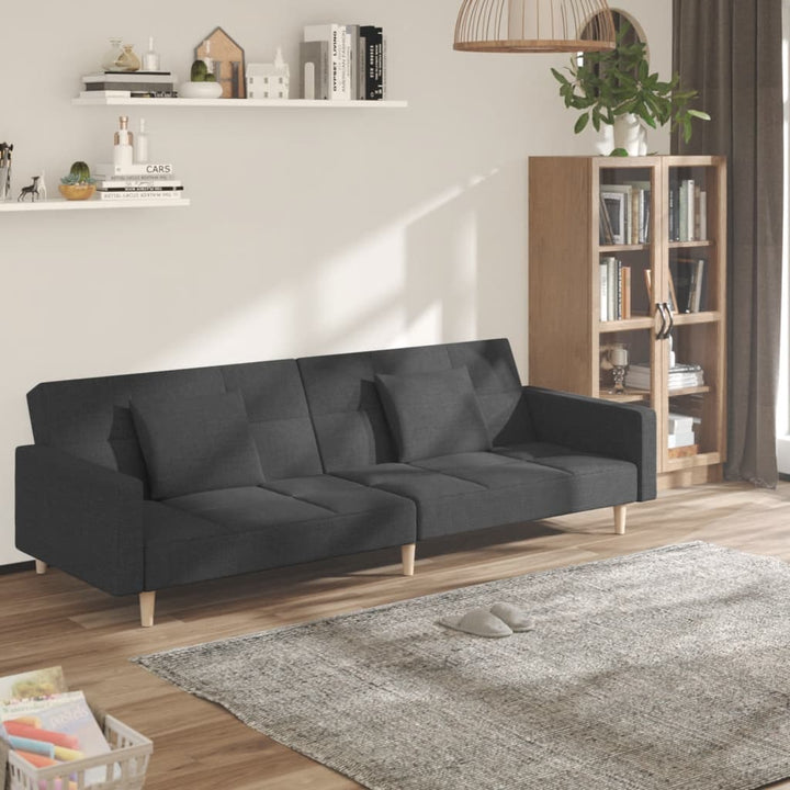 Canapea Extensibilă Cu 2 Locuri, 2 Perne, , Textil