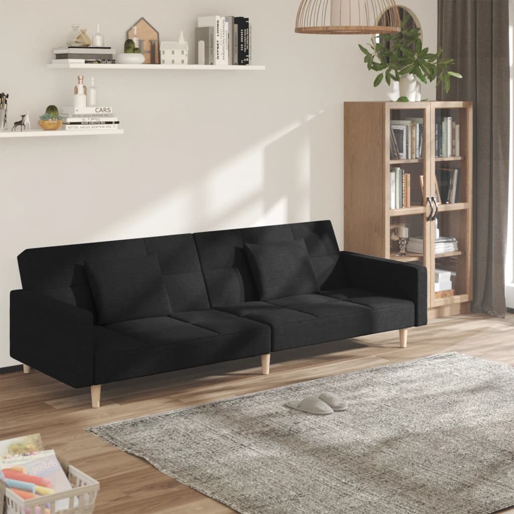 Canapea Extensibilă Cu 2 Locuri, 2 Perne, , Textil