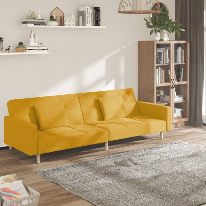 Canapea Extensibilă Cu 2 Locuri, 2 Perne, , Textil