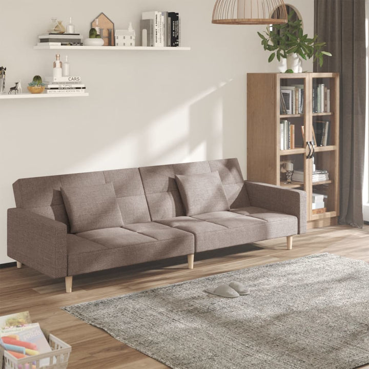 Canapea Extensibilă Cu 2 Locuri, 2 Perne, , Textil