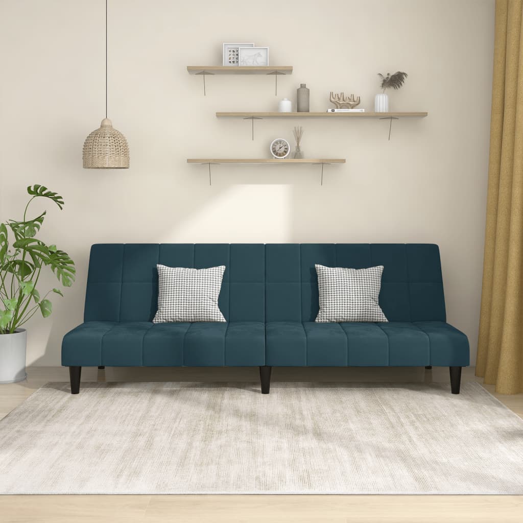 Canapea Extensibilă Cu 2 Locuri, 2 Perne, , Catifea