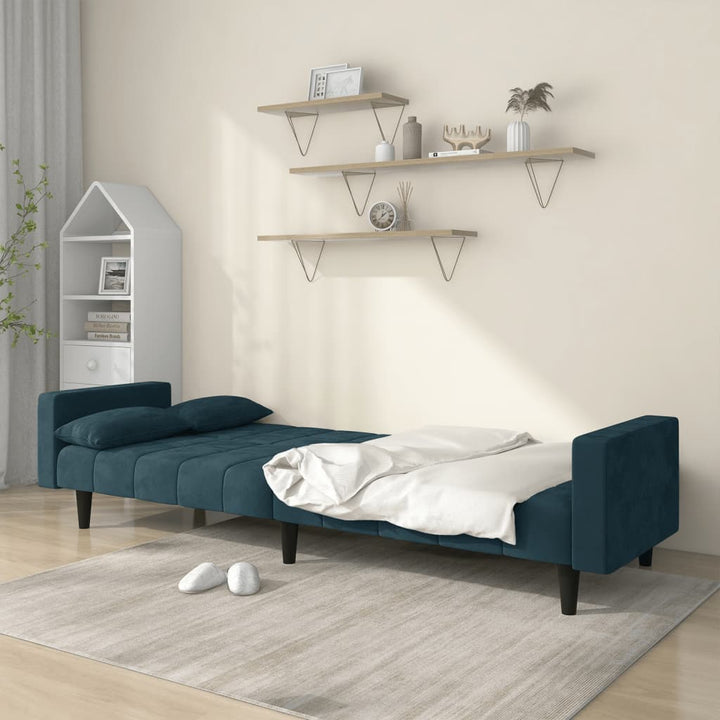 Canapea Extensibilă Cu 2 Locuri, 2 Perne, , Catifea