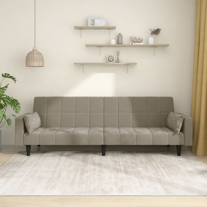 Canapea Extensibilă Cu 2 Locuri, 2 Perne, , Catifea