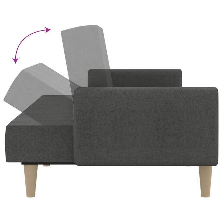 Canapea Extensibilă Cu 2 Locuri, , Textil