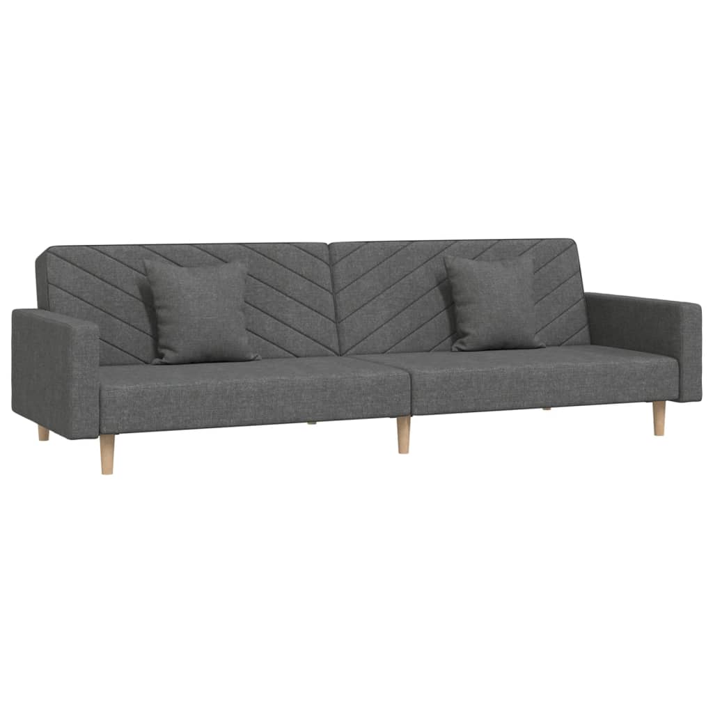 Canapea Extensibilă Cu 2 Locuri, 2 Perne, , Textil