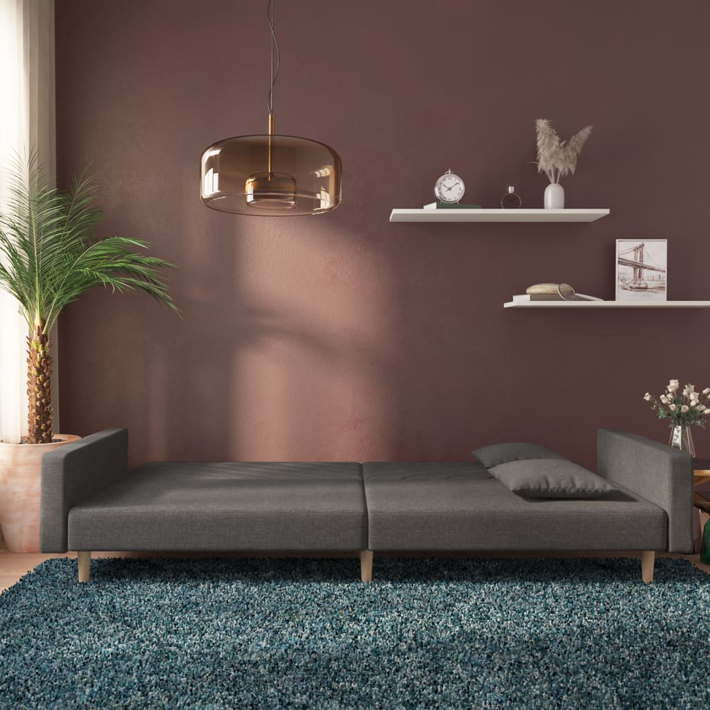 Canapea Extensibilă Cu 2 Locuri, 2 Perne, , Textil