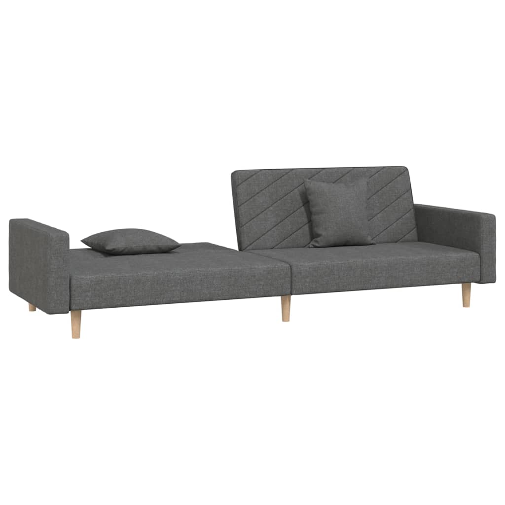 Canapea Extensibilă Cu 2 Locuri, 2 Perne, , Textil